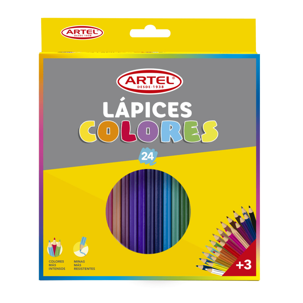 Lapiz Color 24 Un Largo Artel1
