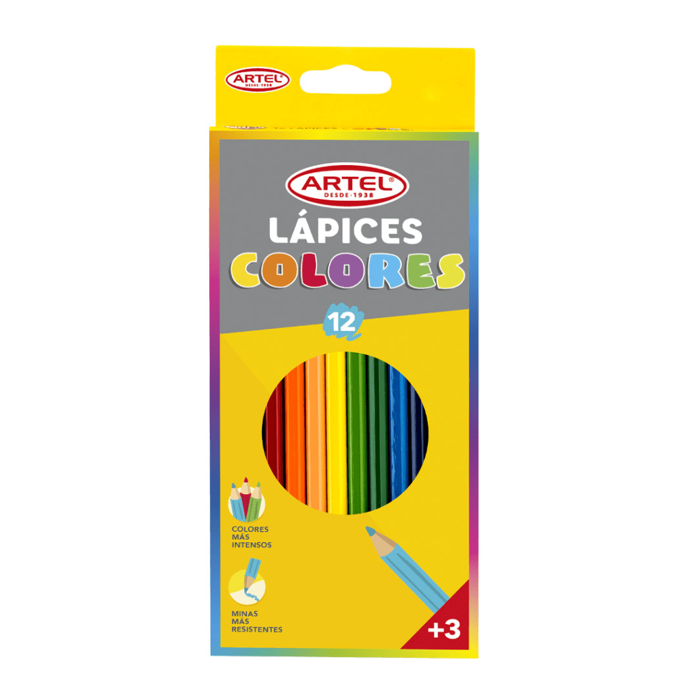 Lapiz Color 12 Un Largo Artel1