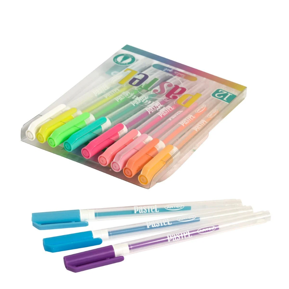 Lapiz Gel 1.0 Color Pastel 12Un Artel1