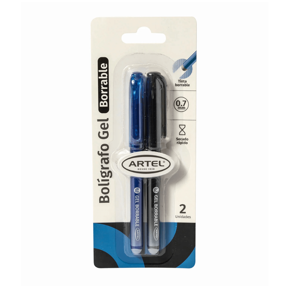 02Un Boligrafo Borrable Azul+Negro Artel1