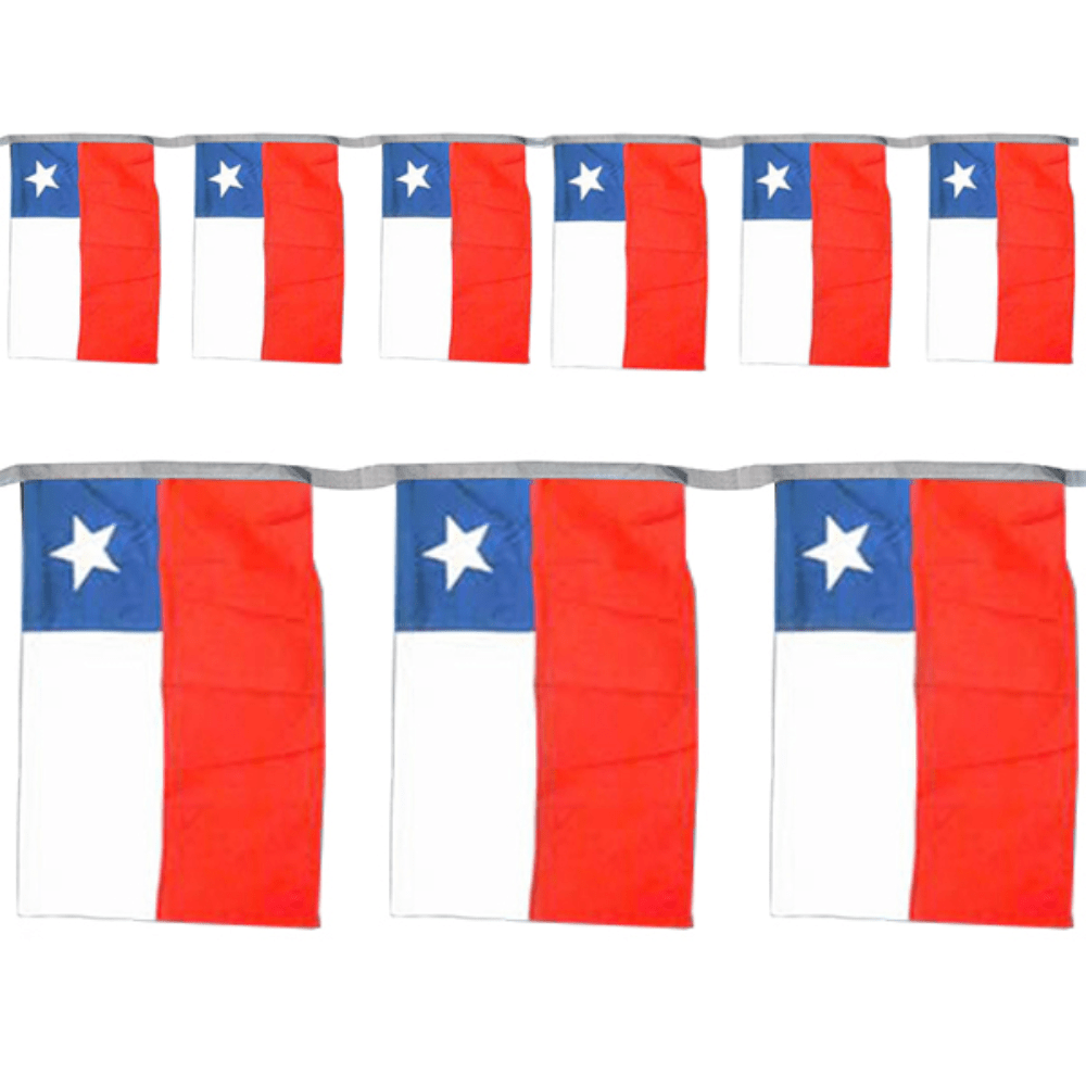 Guirnalda Bandera Chile Tela 3Mts2