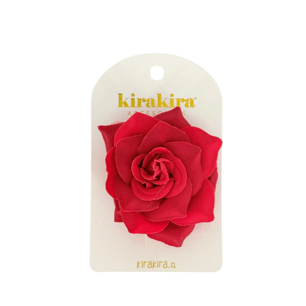 Pinche Rosa Gamuza 7.5Cm Rojo Fiestas Patrias2