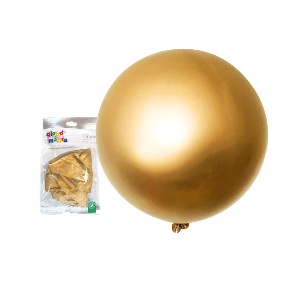 Globo piñata r36 Chrome Dorado Feco1