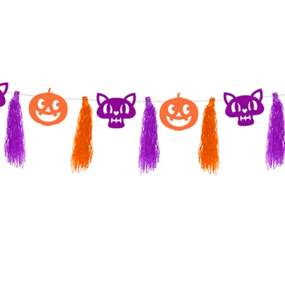 Guirnalda Hallooween Gato Calabaza 2.5mt Feco1