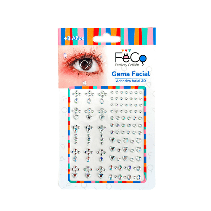 Adhesivo Facial 3D Corazon Gota Nacarado1