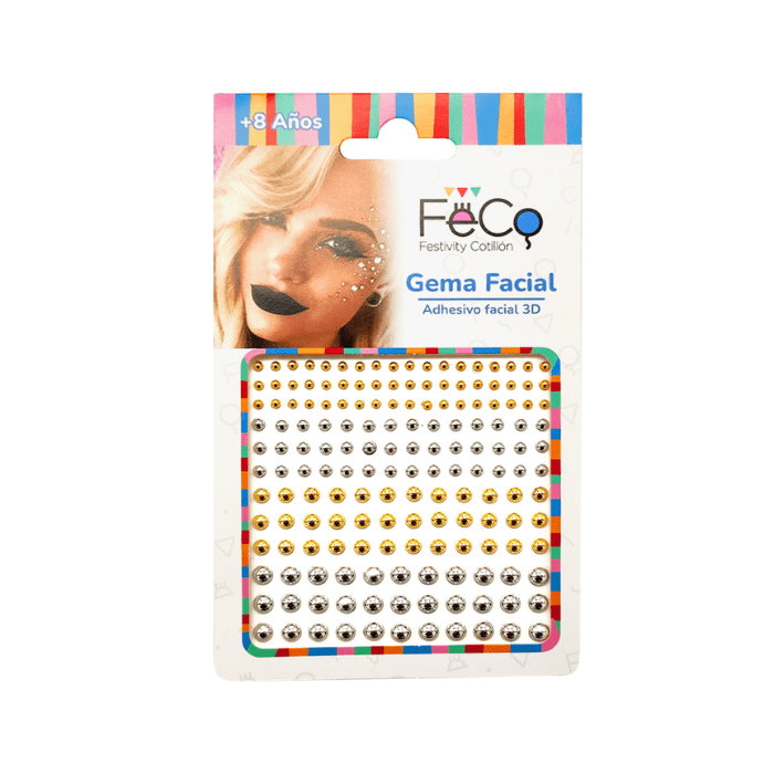 Adhesivo Facial 3D Perlas Gold/Silver1