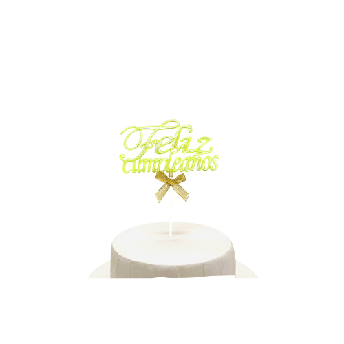 Topper Para Torta Feliz Cumpleaños Glow3