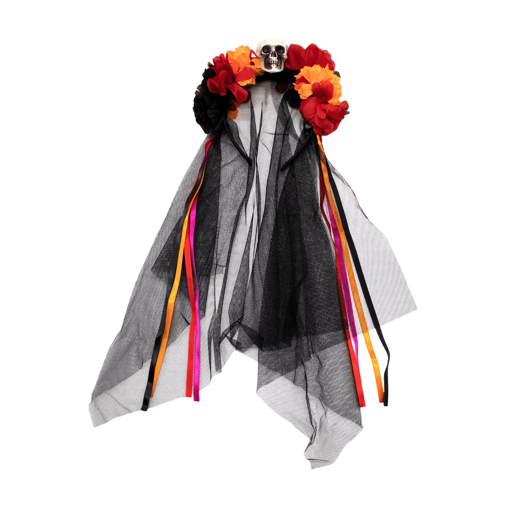 Cintillo Catrina Calabera 9 Flores Feco1