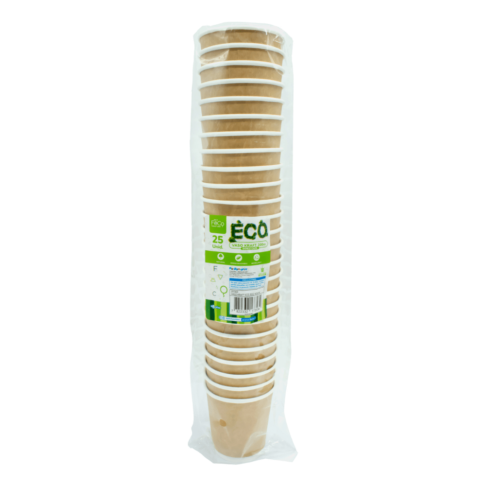 Set 25 Vasos Kraft Eco 6Oz2