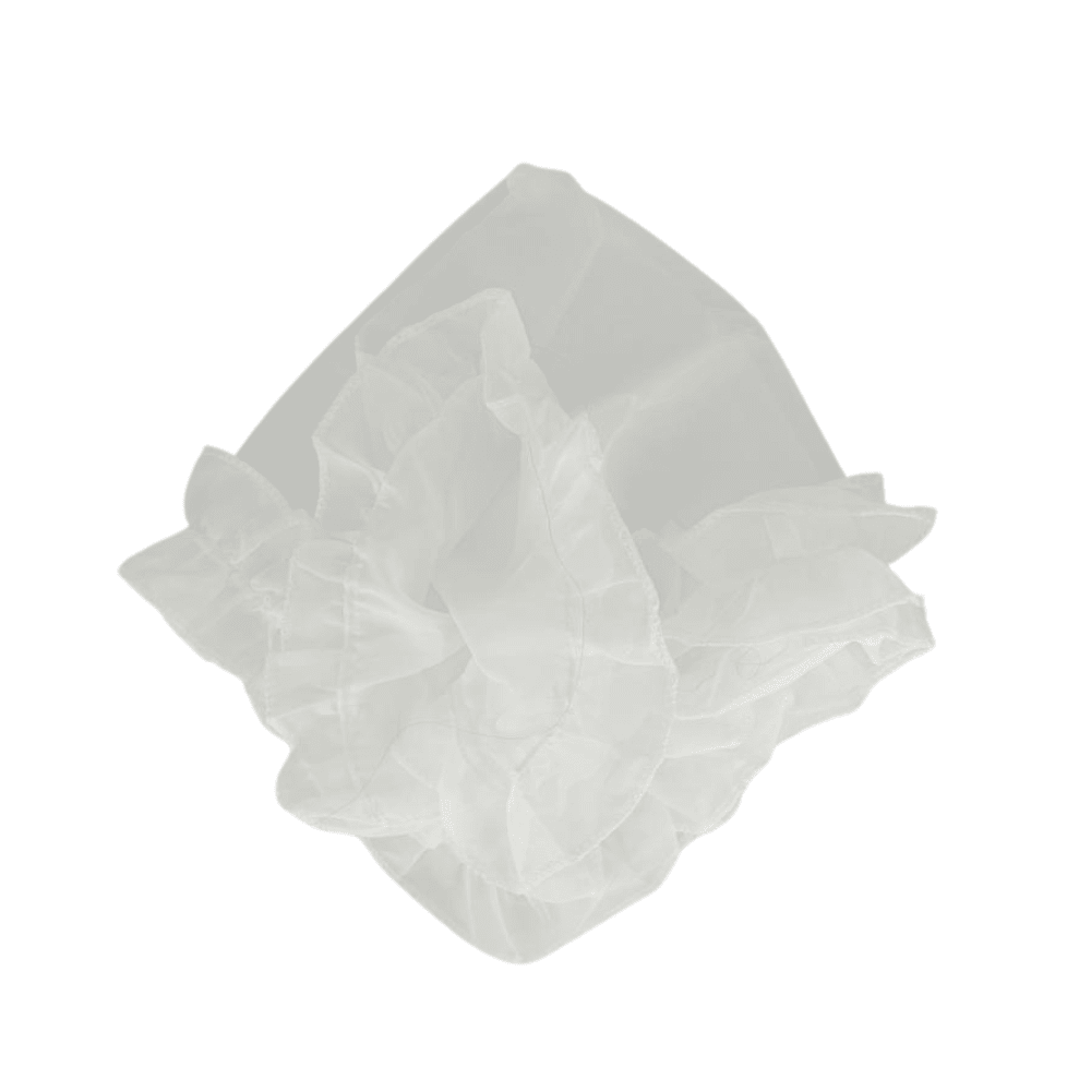 Pañuelo 18 Blonda Liso Blanco Feco2