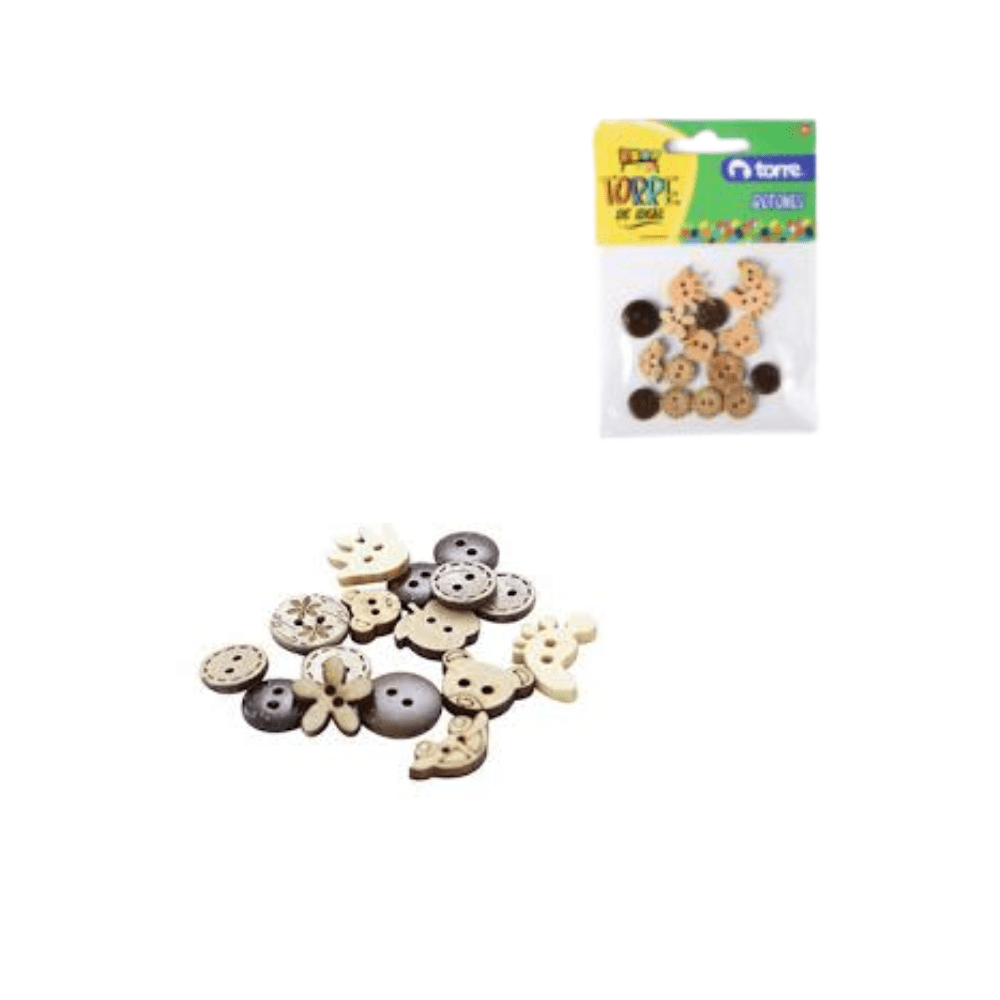 Botones Madera Diseños Surtidos1