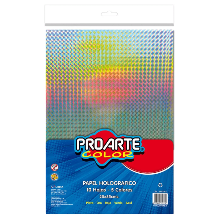 Estuche Set Papel Holografico 5 Dis 23X35Cm1