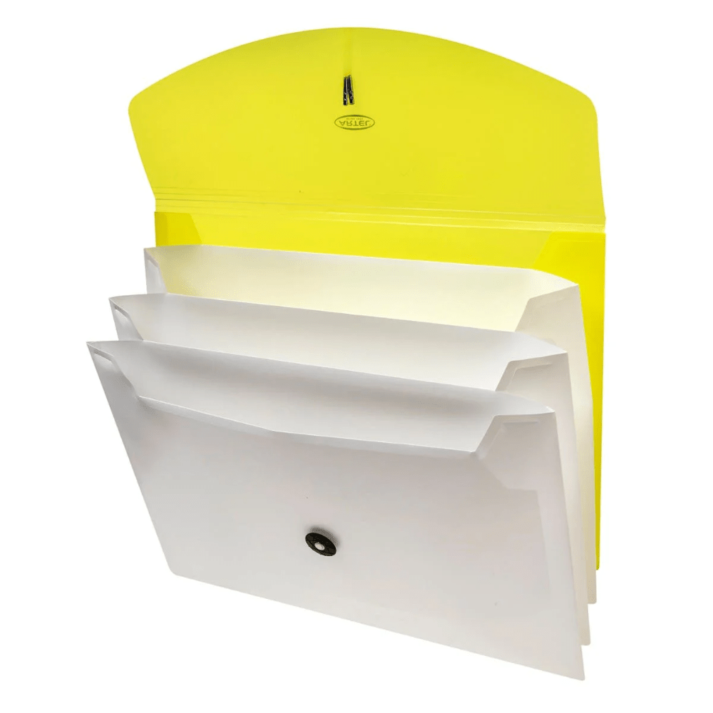 Carpeta con Fuelle 4 Divis Boton Metalizado Artel1