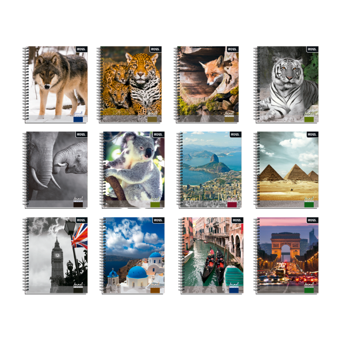 Cuaderno Universitario 7Mm 100Hj Tapa Simple Animal Place2