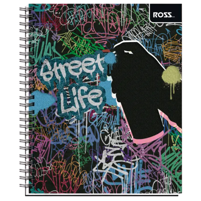 Cuaderno Universitario 7Mm 100Hj Tapa Simple Street Life1