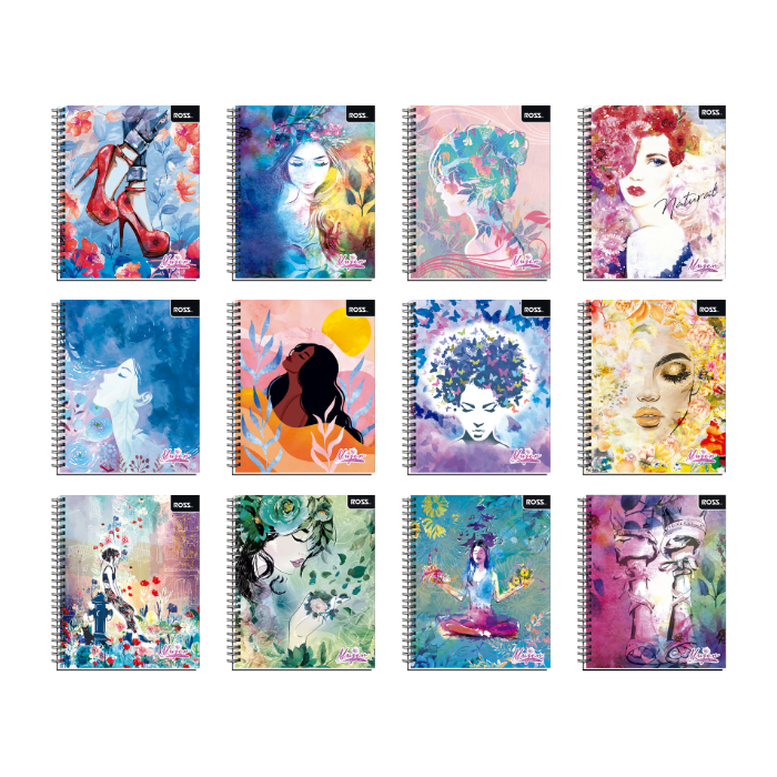 Cuaderno Universitario 7Mm 100Hj Tapa Simple Mujer1