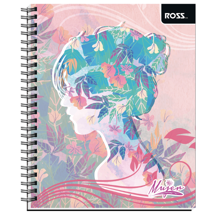 Cuaderno Universitario 7Mm 100Hj Tapa Simple Mujer2