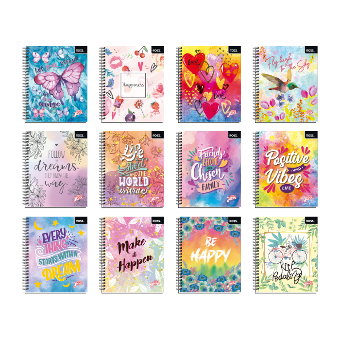 Cuaderno Universitario 7Mm 100Hj Tapa Simple Estilo Joven1