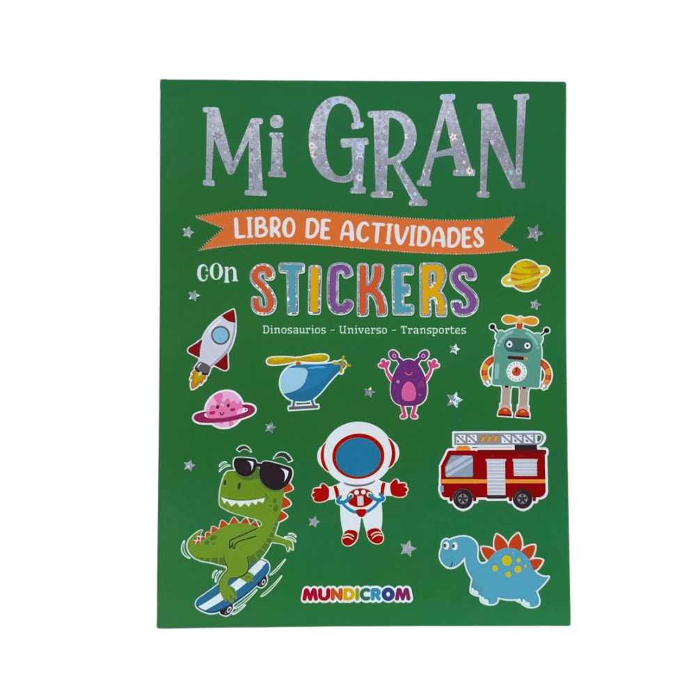 Libro de Actividades y Stickers Dinosaurios Mundicrom1