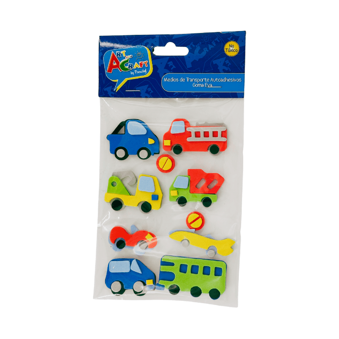 Stickers Figura Goma Medios De Transp Autoadhesivo1