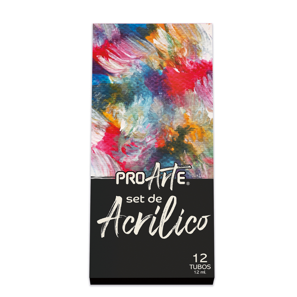 Set Pintura Acrilica 12un 12ml Proarte1