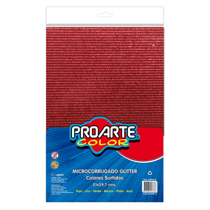 Estuche Carton Microcorrugado Glitter 6 Col A41