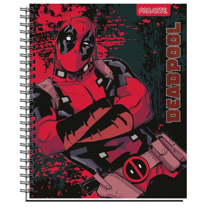Cuaderno Universitario 7Mm 100Hj Tapa Dura Deadpool1
