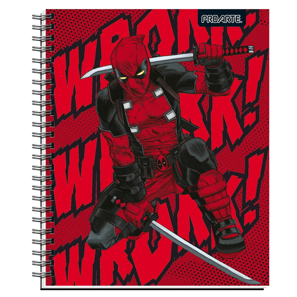 Cuaderno Universitario 7Mm 100Hj Tapa Dura Deadpool4