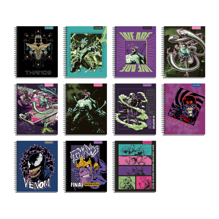 Cuaderno Universitario 7Mm 100Hj Tapa Dura Marvel Villanos2