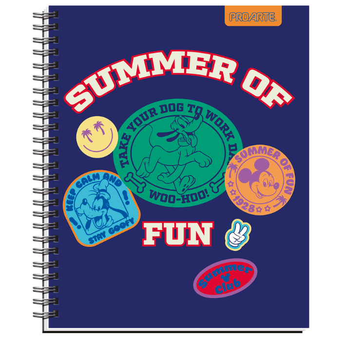 Cuaderno Universitario 7Mm 100Hj Tapa Dura Mickey Ni¤o1