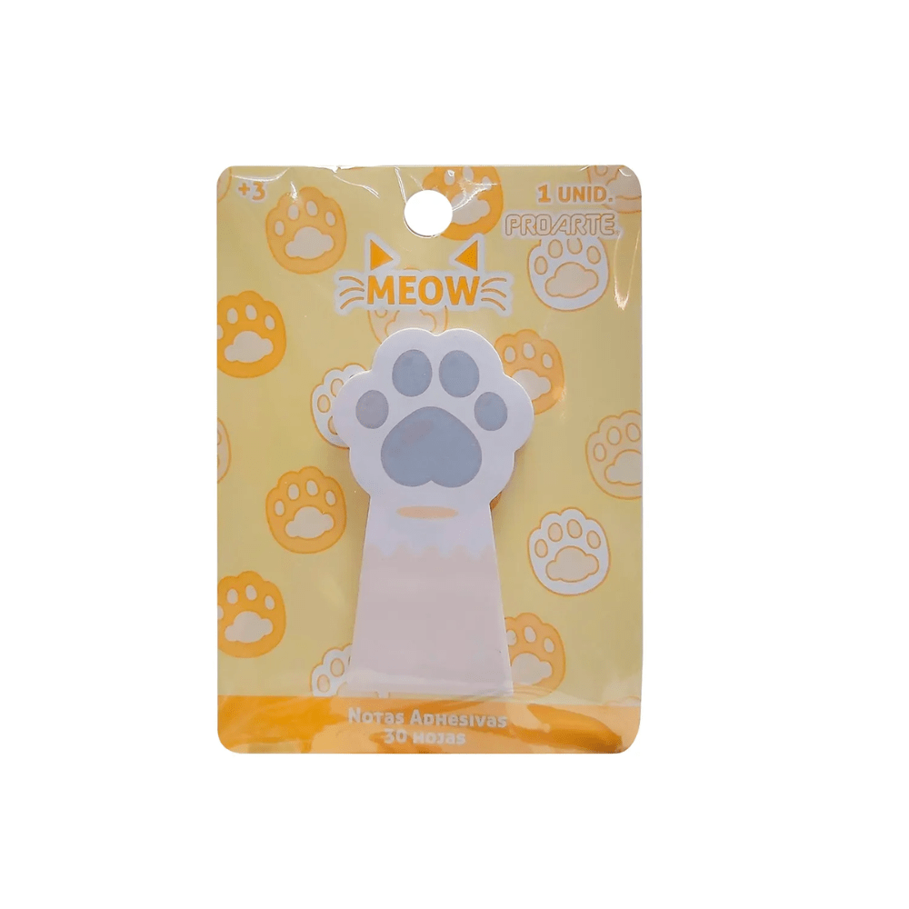 Nota Adhesiva 30Hjs Garrita De Gato Meow1