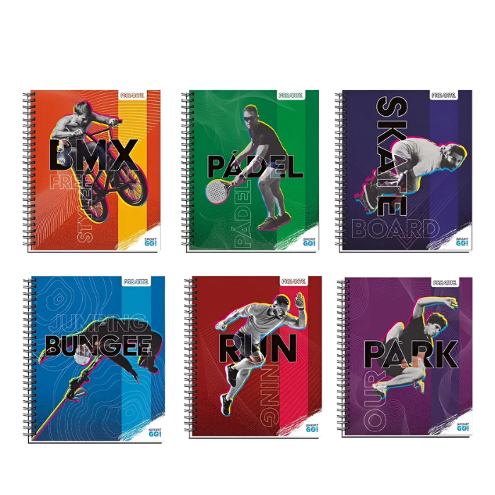 Cuaderno Universitario 7Mm 100Hj Tapa Dura Sport Go2