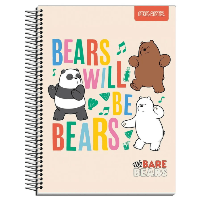 Cuaderno Cuarta 17x21Cm 7Mm 150Hj we Bare Bears4