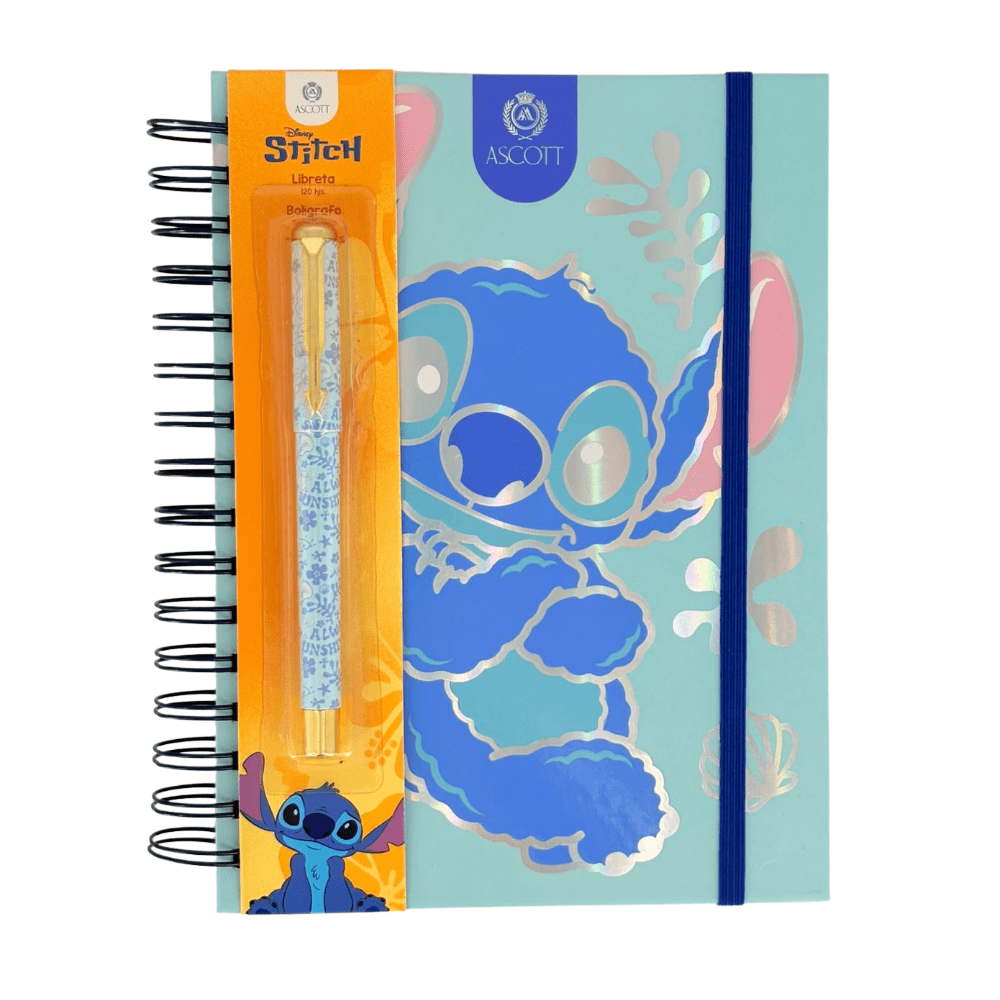 Libreta C/Esp + Lapiz Stich 16x21cm Ascott1