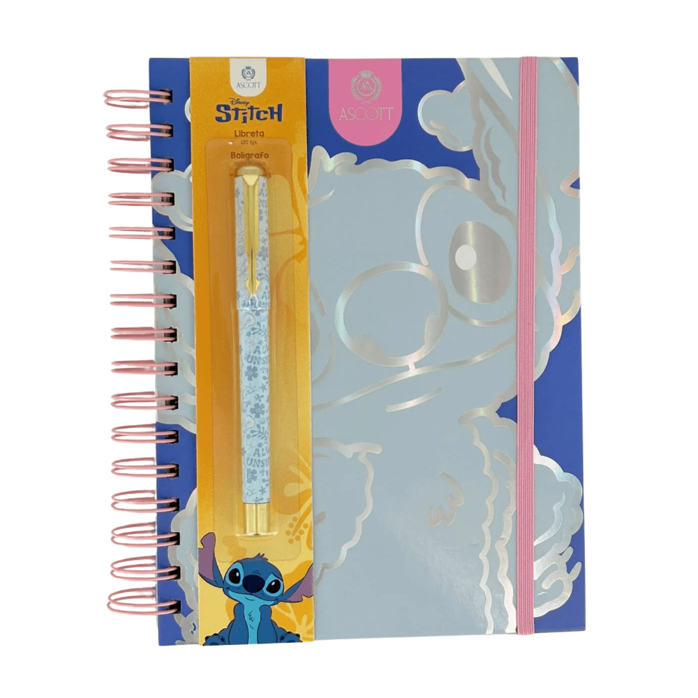Libreta C/Esp + Lapiz Stich 16x21cm Ascott2