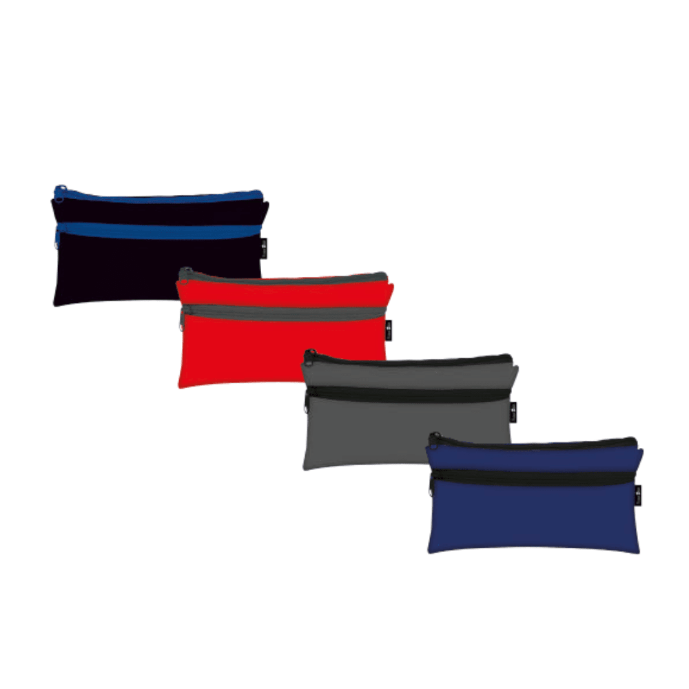Estuche Escolar flat liso 3 colores diferentes1
