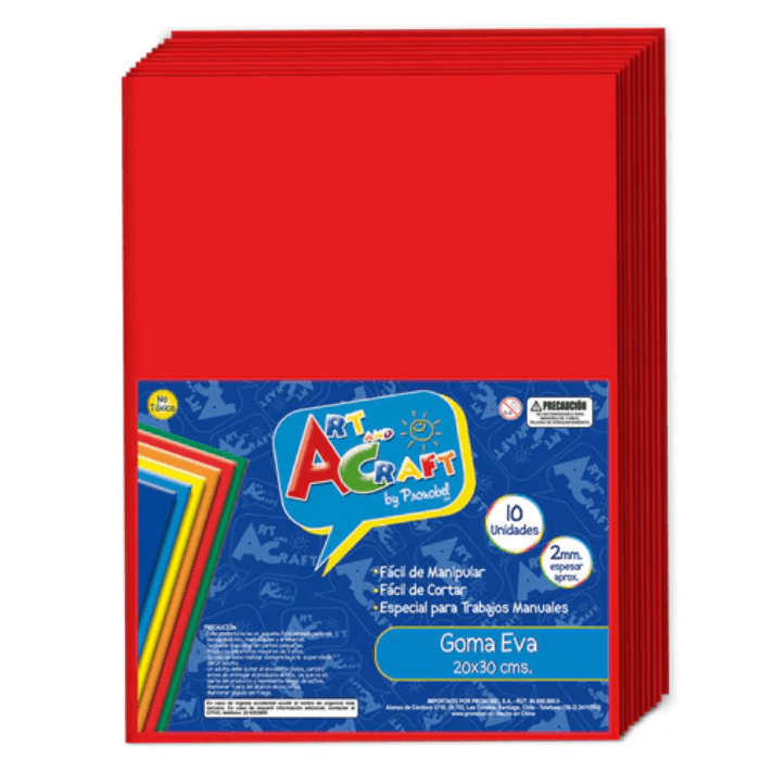 10Un Goma Eva Lamina 20X302