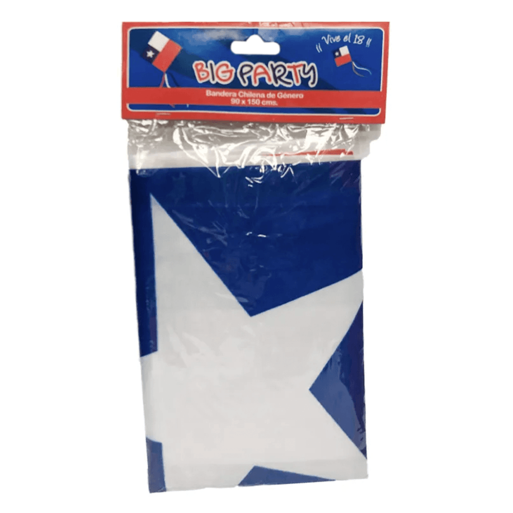 Bandera Chilena Genero 90x150Cm Big Party1
