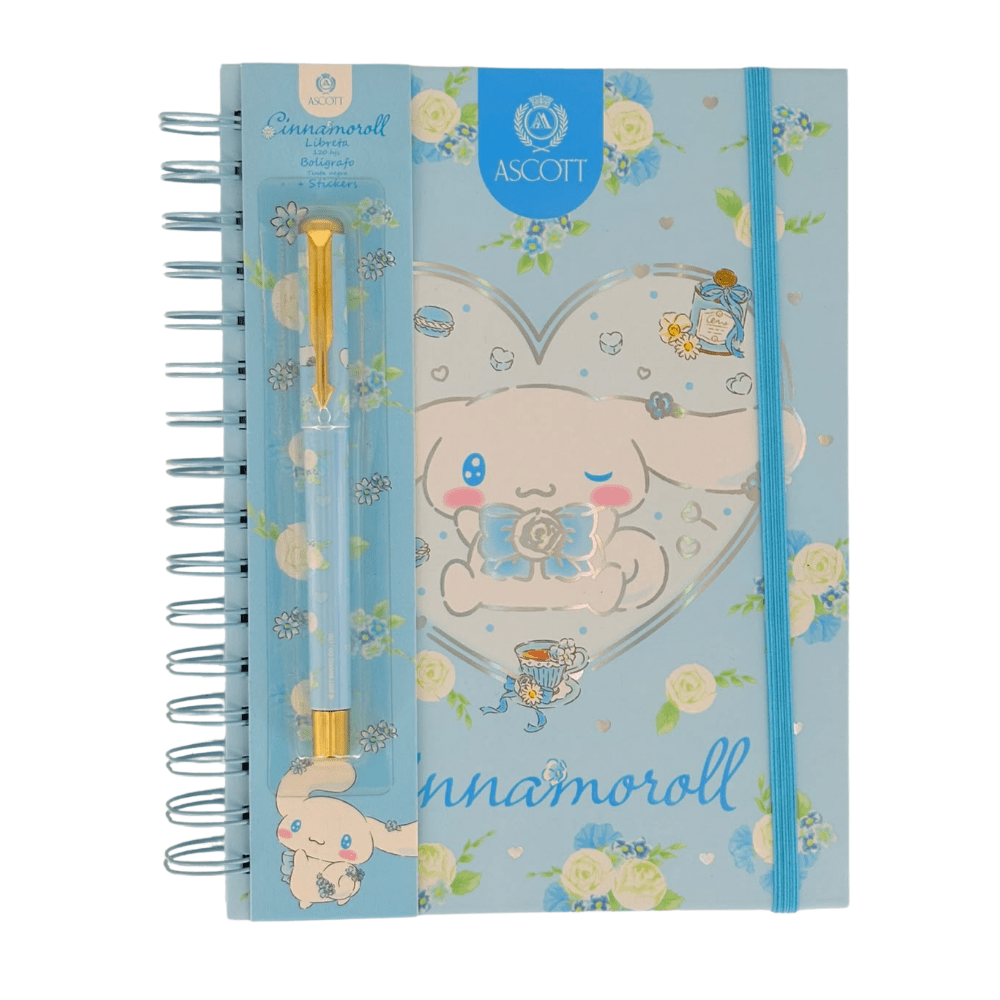 Libreta C/Esp + Lapiz Cinnamoroll 16x21cm Ascott2