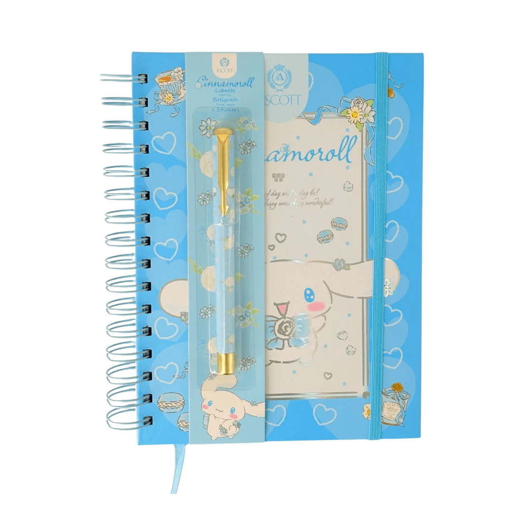 Libreta C/Esp + Lapiz Cinnamoroll 16x21cm Ascott1
