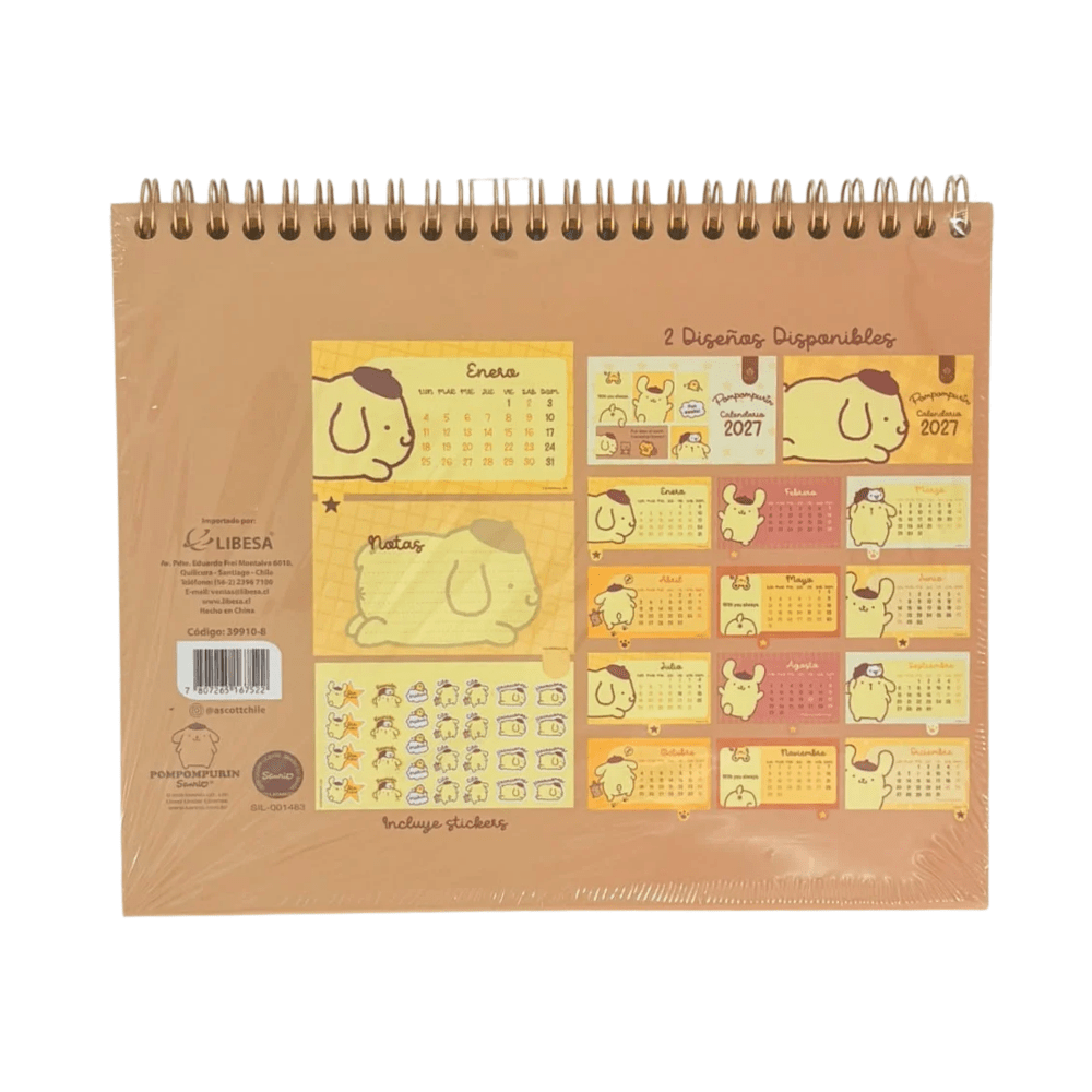 Calendario Escritorio Pompompurin 21x12cm Ascott3