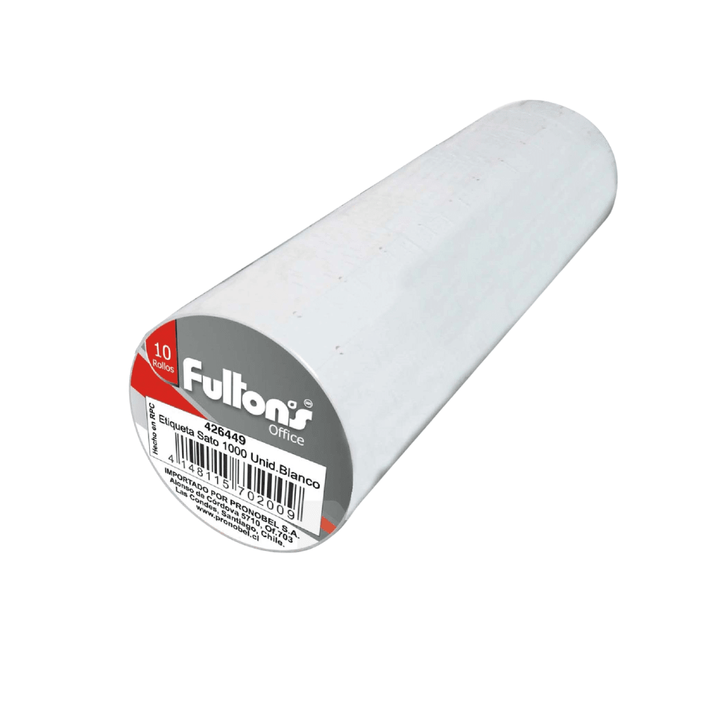 10 Rollos Etiqueta Blanca Sato Chico1