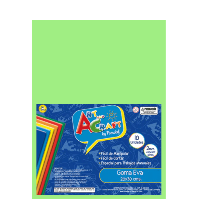 10Un Goma Eva Lamina 20X301