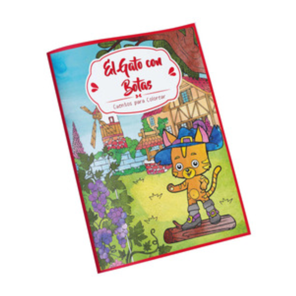 Cuentos para Colorear gato con Botas 16Pag 27.5x21 Art&Craft1