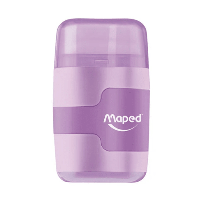 Sacapunta Doble Doble + Goma Borrar Tonos Pastel maped1