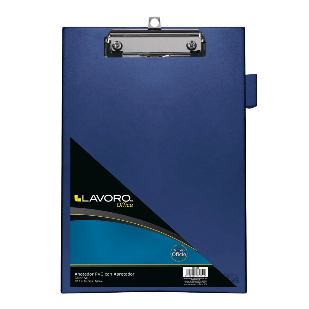 Anotador Simple Pvc Oficio Azul Lavoro1