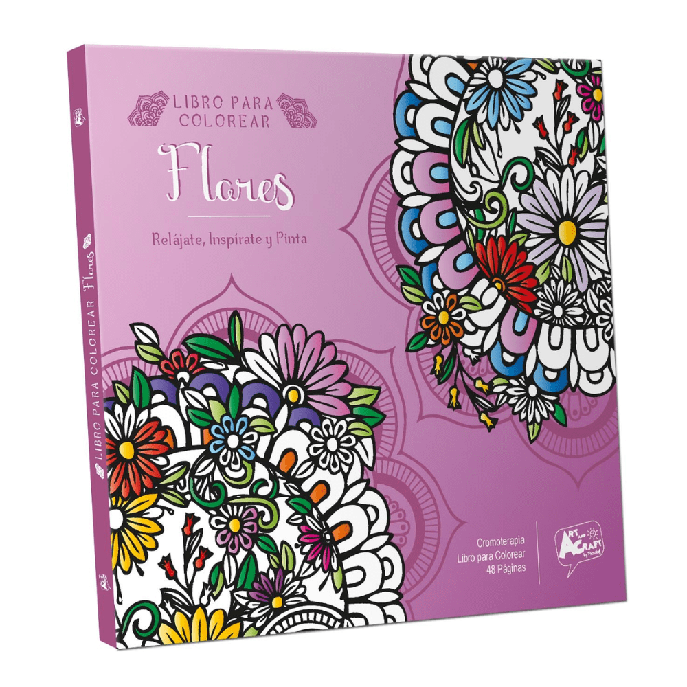 Libro De Mandala 27.5x21.5 Flores1