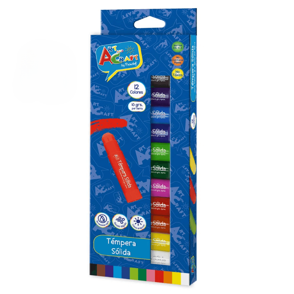 Tempera Solida 12Col Art&Craft1