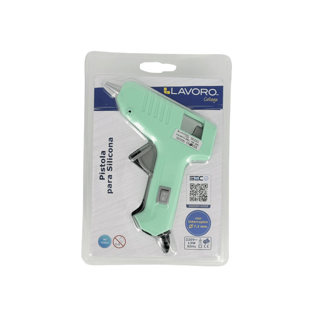 Pistola Silicona 10W con Int Color Pastel Lavoro2