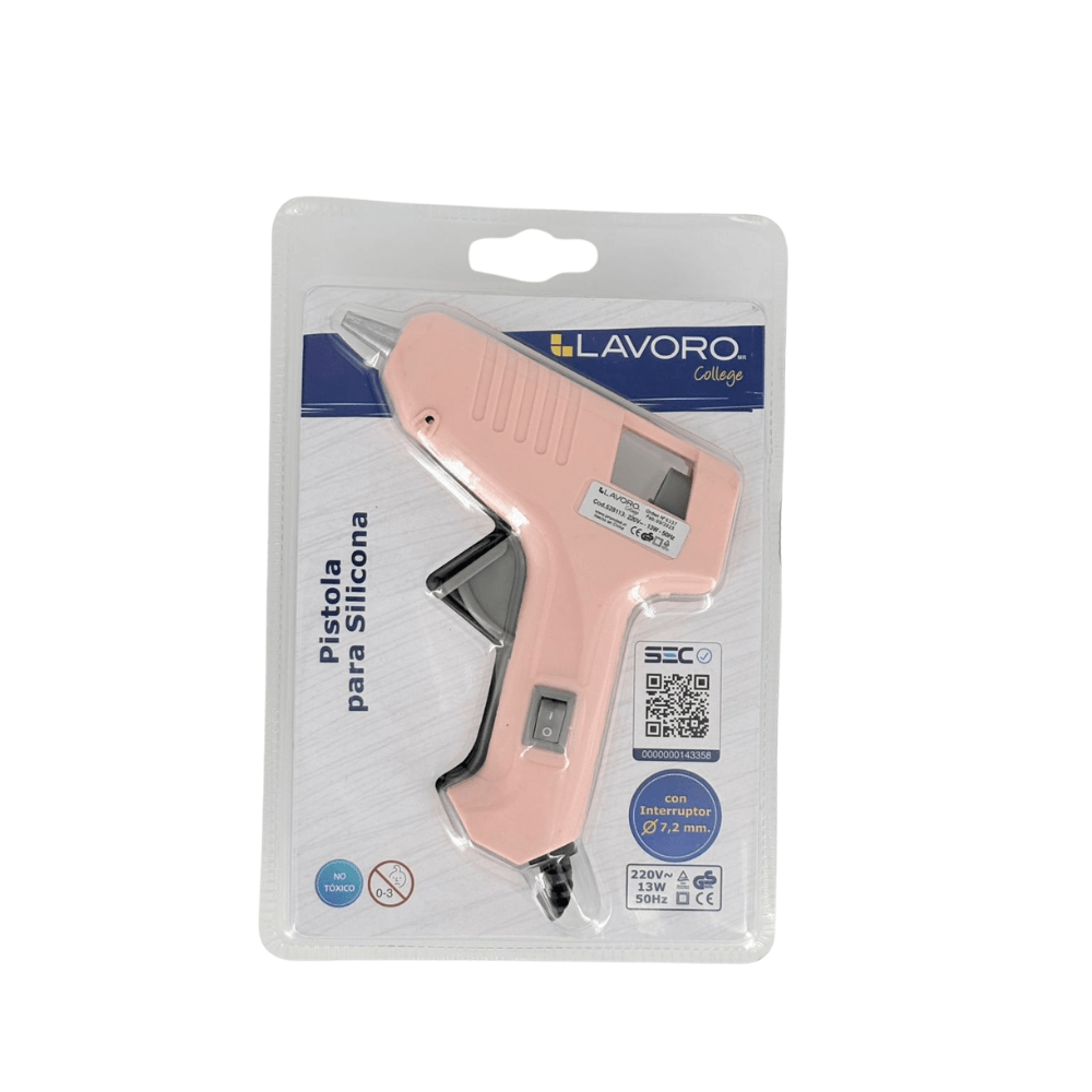 Pistola Silicona 10W con Int Color Pastel Lavoro1